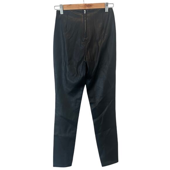 NWT Blank NYC Vegan Leather Side Zip Pull On Leggings In Black Size 25 - Picture 5 of 13
